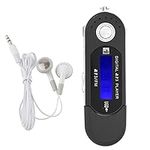 VIFER USB MP3 Player, Portable Digital Music MP3 USB Player with LCD Screen Earphones Support 32GB TF Card & FM Radio (Black)