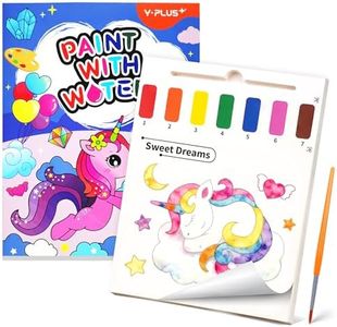 YPLUS Paint with Water Books for Toddlers, Art Craft Toys Watercolor Painting Paper for Kids Gift for Drawing with Brush - Unicorn