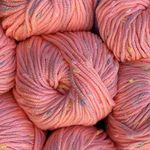 Tweed Twinkles Soft Baby Yarn for Crocheting, 8 Skeins, 696Yds/400G, Free Patterns - Acrylic Baby Blanket Knitting Yarn with Flecks - Size 3 DK Light Worsted Weight - Pastel Peach