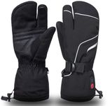Rechargeable Heated Kids Ski Mittens - Waterproof, Electric, and Warm Winter Gloves for Boys (Ages 8-10
