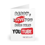 Fathers day - I love you more than youtube greeting card, Cute Greeting card for dad