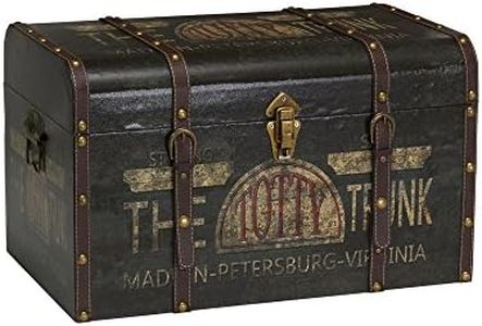 Household Essentials 9243-1 Large Vintage Decorative Home Storage Trunk - Luggage Style , Brown