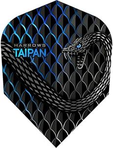 Harrows Taipan | 100 Micron Dart Flights, 5 Sets of 3 Flights, Standard No. 6, Aqua Blue