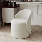 Swivel Cuddle Chair with Ottoman, Modern Round Accent Tub Armchair for Living Room Bedroom - Comfy Cozy Boucle Chair Sofa Reading Chair, 360° Rotating Metal Base