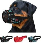 CollarDirect Dog Muzzle - Adjustable Soft Breathable Tribal Nylon Dog Mouth Guard Cover for Small, Medium and Large Dogs, Anti Chewing, Barking & Biting (Pattern 2; L/XL)