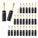 ROCKRIX 24k Gold Plated Banana Plugs -12 Pair