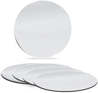 8 Inch, Pack of 6 Small Mirrors for Crafts, Round Mirror for Tables at Wedding, Mirror Tiles for Crafts and DIY Projects
