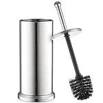 Toilet Brush Set Chrome Toilet Brush for Tall Toilet Bowl and Toilet Brush Holder with Lid Great Toilet Bowl Cleaner Home-it