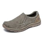 Skechers Men's Expected - Avillo Relaxed Fit slip on Loafer, Khaki, 11 M US