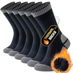 Niorasen Mens Thermal Socks Merino Wool Walking Socks for Men Women, Hiking Socks, Cushioned Anti Blister Performance Sports Socks for Running, Cycling, Trekking, Work, Thick Winter Socks 3 Pairs