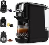 DIVINOCAFFÉ Espresso Maker for Nespresso Capsule, Lavazza Blue Capsule & Coffee Powder, 19 Bar Pump Pressure Makes Authentic Espresso Coffee, Mini Espresso Coffee Machines with Removable Water Tank.