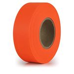 Turf Machinery Spares TMS Orange Flagging Tape 300' Roll,Non Adhesive,High Visibility,Survey,Trail,Construction/Survey Ribbon