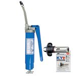 Macnaught Heavy-Duty High Pressure Lever Grease Gun with 10 Year Performance Warranty. Includes Our Patented KYPLUS® Locking Grease Coupler (Locks on Tight, Won't Leak!)