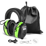 PROHEAR 033 Gel Bluetooth Safety Earmuffs, Hearing Protection AM FM Radio Headphones, Noise Reduction with Rechargeable 2000 mAH Battery, Ear Protector for Lawn Mowing, Gifts for Father