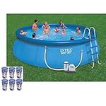 Intex 18' x 48" Inflatable Above Ground Pool Set with Filter Cartridges (6 Pack)