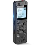 Evida Digital Voice Recorder for Lectures, Meetings - 2324 Hours Voice Activated Recording Device with Playback, Password