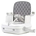 Baby Booster Seat for Dining Table by Benbat. Portable, Washable Infant Feeding High Chair. Easy Folding & Adjustable Safety Harness (Stone Arbor)