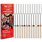 12 PCS Marshmallow Toasting Forks, Smores Sticks for Fire Pit, Telescoping Marshmallow Roasting Sticks Barbecue Forks for Hotdog Hot Dog Bonfire BBQ Smores Skewers for Open Fire Pits Campfire Camping