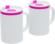 Copco Iconic Desk Mug, 16 ounce, 2 Pack (Pink)