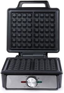 Salter EK5848 Waffle Maker Machine – Non-Stick Dual Waffle Iron Plates, Deep Fill Belgian & American Waffle Machine, Adjustable Temperature Control, Cool Touch Handle, Savoury Snacks & Desserts, 1600W