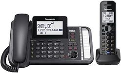 PANASONIC KX-TG9581B DECT 6.0 1.9 GHz Link2Cell(R) 2-Line Digital Cordless Phone (1 Handset) - ONE YEAR LIMITED Warranty