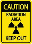 Graphical Warehouse Radiation Area/Keep Out Floor Sign-12"