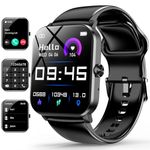 Smart Watch for Men Women with Bluetooth Call, Activity Tracker Compatible with iOS/Android Phones, 1.85" HD Screen Fitness Watch with Heart Rate/Sleep/SpO2 Monitor, 100+ Sports Modes(Black)