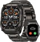 KOSPET Tank M4 Special Edition Smart Watch for Men, 1.96" AMOLED Rugged Watch with GPS Offline Maps, 10ATM Waterproof Freediving, 50-Day Battery, Bluetooth Calls/Heart Rate for Android iOS (2 Bands)