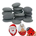 Hisredsun 12-13 Pcs Painting Rock,pebbles for Arts and Craft Painting,Smooth Large Pebbles for painting,Natural river Stone 6-8cm (1.8)