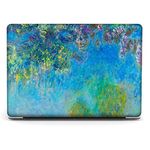 Berkin Arts Compatible with MacBook Air 13 inch Cover, 2022-2018 Release A2179/A2337 M1 with Touch ID with Keyboard Cover & Screen Protector Cloisonnism (Wisteria by Monet)