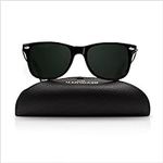 REVOLUTTI Polarized Sunglasses for Men and Women | Black UV400 Protection Factor Anti Glare, Anti Reflective and Shatterproof Lenses with Complete Maintenance Set