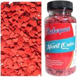 Bakerpan Heart Sprinkles for Baking - Mini Red Heart Sprinkles for Cookies - 3.5 Ounces Red Heart Sprinkles Edible for Cake Decoration, Valentines Day Sprinkles (Made in USA)