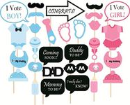 SYGA Baby Shower Party Decorative Banner with Photo Booth Props