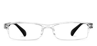 Lenskart READERS | Transparent Rectangular Half Rim Reading Eyeglasses | For Men & Women | For 1 Power | LR E13968