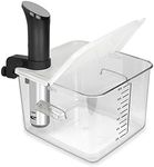 EVERIE Collapsible Hinged Sous Vide Container Lid Compatible with Anova Culinary Precision Cooker and 12,18,22 Quart Rubbermaid Container (Corner Mount)