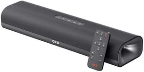 OXS Thunder Lite PC Gaming Soundbar, Sound Bar for TV with Virtual Surround Sound, 2 Full-Range Drivers, Bass Tube, Compact Design, HDMI/AUX/Optical Compatible, Bluetooth 5.0 Wireless Connection