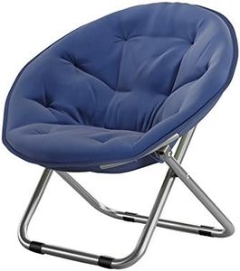 Folding chairs Casa al Aire Libre Gran luna Silla para Adultos/Sillón de Sol/Sillón reclinable/Sillón/Plegable/Silla Redonda/Sillón (Color : Marina)
