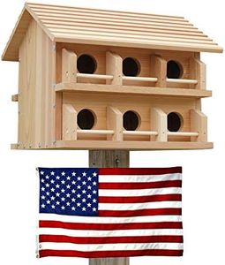 Cedar Purple Martin House & 3' x 5' American Flag