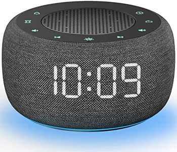 Buffbee Radio-réveil numérique pour chambre à coucher,Veilleuse 7 couleurs,Son haute fidélité avec haut-parleur orienté vers le haut,4 sons de réveil,Variateur d'écran complet pour table de chevet