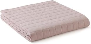 YnM Exclusive Cooling Weighted Blanket, Nylon/PE Fabric, Smallest Compartments with Glass Beads, Bed Blanket for One Person of 190lbs, Ideal for Queen/King Bed (60x80 Inches, 20 Pounds, Hushed Violet)