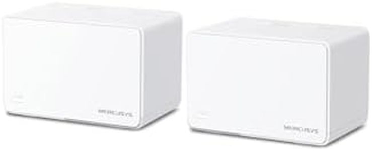 MERCUSYS Halo H3000X(2-pack) TP-Link WiFi Mesh Routeur WiFi 6 Bi-Bande AX3000Mbps, Couverture Jusqu'à 460 m², Canaux 160 MHz, 3 Ports Gigabit, Repeteur WiFi, Contrôles Parentaux Puissants