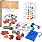 Elementao Advent Calendar 2024 - Crystals and Healing Stones - Christmas Countdown with 24 Chakra Stones and Healing Crystals, Advent Calendars for Adults and Teens, Gifts for Women, Crystal Décor