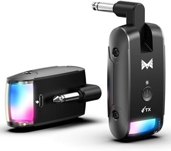 2026 Upgraded Version RGB Lighting Wireless Guitar System, 230-foot Transmission Distance Wireless Guitar Transmitter and Receiver, Guitar Wireless System for Guitars, Basses, and Other Instruments