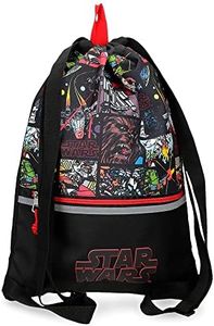 Star Wars Galactic Team Mochila Saco Con Cremallera Negro 35x46 cms Poliéster