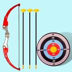 Planet of Toys Archery Set for Kids 3 to 12 Years Bow and Arrow for Kids Boys & Girls (Grey) 1 Bow, 3 Arrow & 1 Target Board for Kids