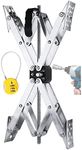 Maxchock X-Shaped RV Stabilizer XL Wheel Chock (Allow Drill Adjust) with Lock Dual Axel RV Travel Trailer Camper Tire While Camping -1 Pack