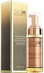 GLO24K Exfoliating & Foaming Facial Cleanser with 24k Gold, Witch Hazel, and Aloe Vera