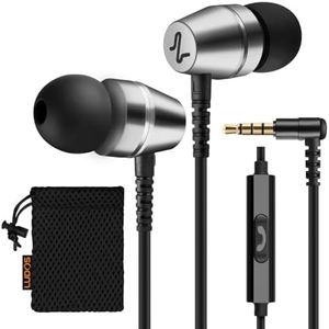 LUDOS OMNITONE Wired Earbuds in-Ear Headphones, Earphones with Microphone, 5 Years Warranty, Noise Isolation Corded for 3.5mm Jack Ear Buds for iPhone, iPad, Samsung, Computer, Laptop, Gaming, Sports