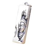 Vintage 990 Sterling Silver Buddhism Founder Sakyamuni Buddha Pendant with Lotus Flower Amulet Protection Jewellery for Men Women