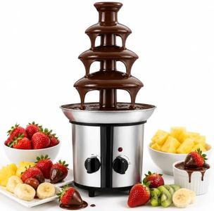 4-Tier Chocolate Fountain Machine, 60 oz Electric Fondue Fountain